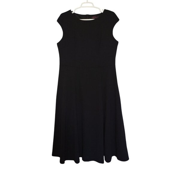 Women's black sleeveless dress, back zipper, A-line, size XL - Picture 1 of 8